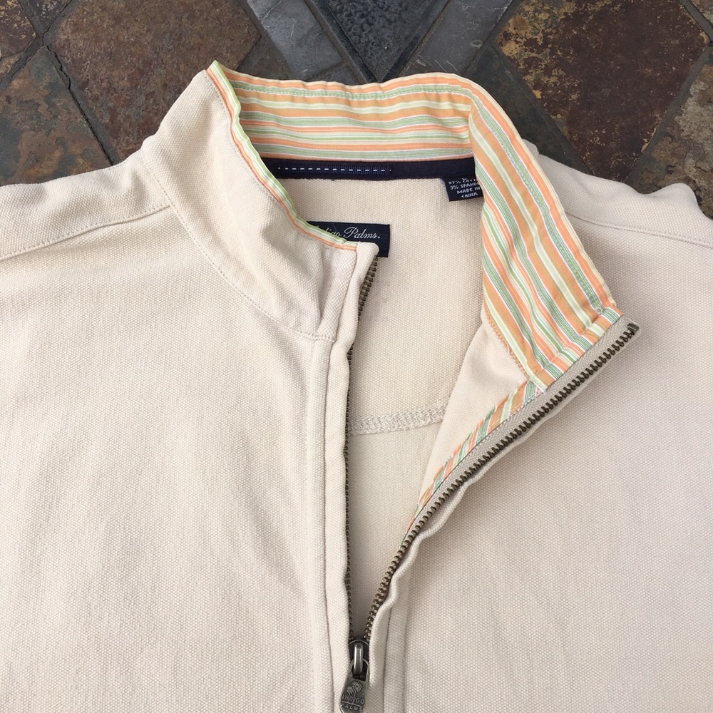 🔴 Indigo Palms Denim Co. | Cream Long Sleeve 1/4 Zipper Shirt